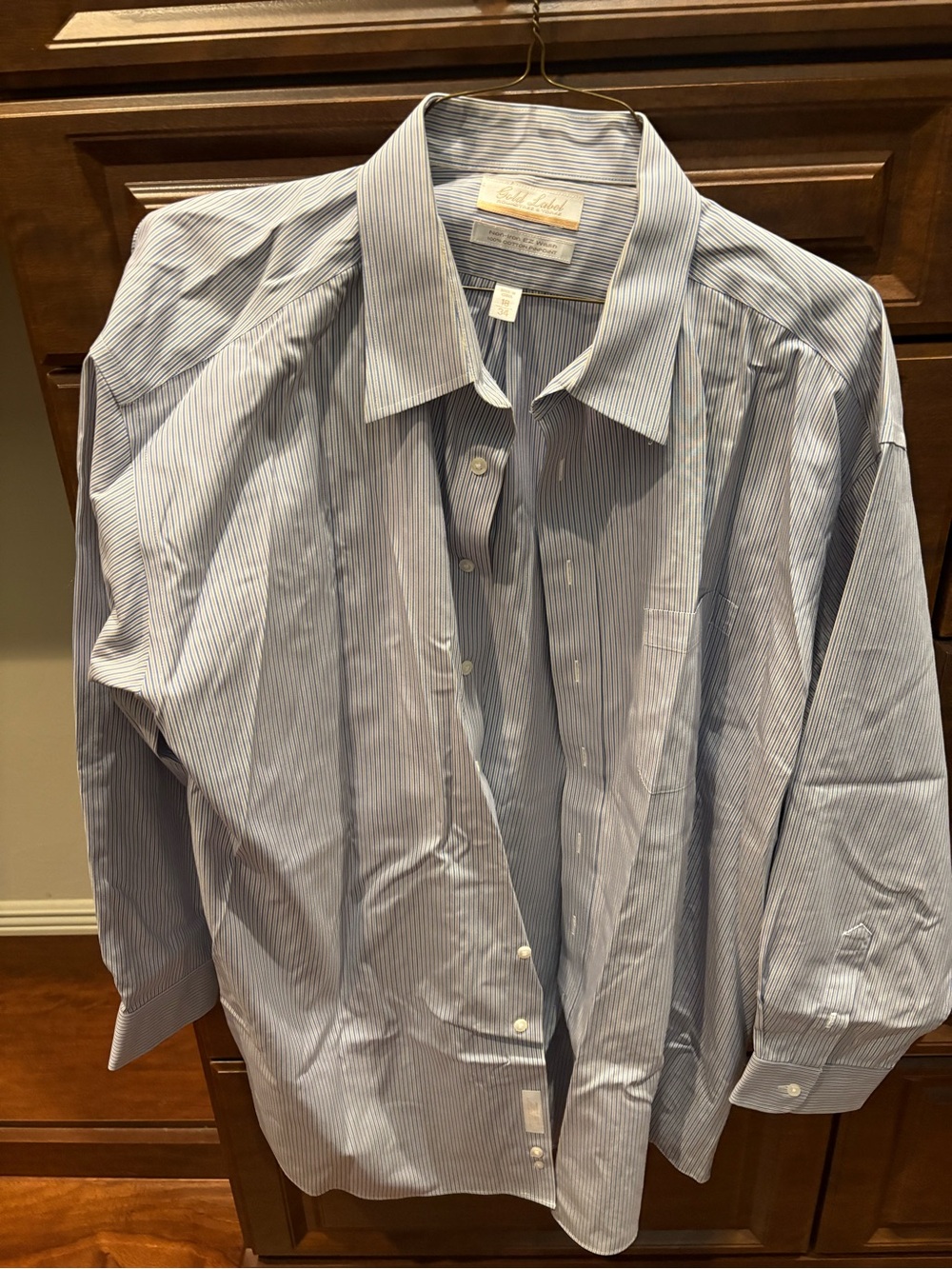 Roundtree & Yorke Light Blue Pinstripe Dress Shirt